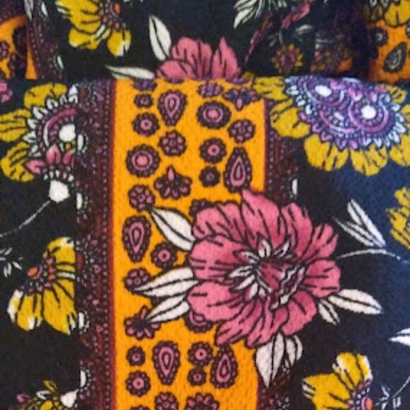 Kristin  Nicole Colorful Floral Harem Style Pants Size: L - Picture 7 of 13